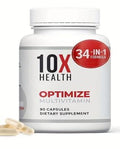 10X Health Optimize Methylated Multivitamin for Men - 90 Capsules, 34 in 1 Formula