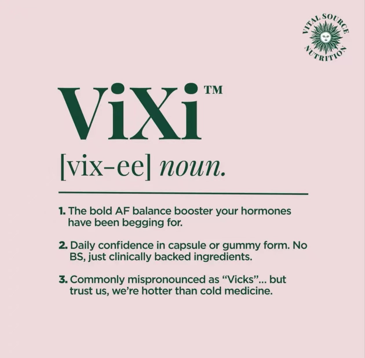 Feminine Balance Capsules -ViXi-Vital Source Nutrition
